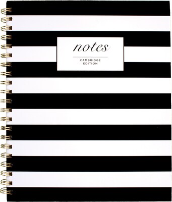 Cambridge 1-Subject Professional Notebooks, 8.875 x 11, Wide Ruled, 80 Sheets, Black (59010)