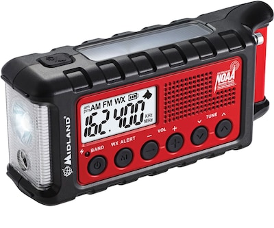 E+ Ready Emergency Dynamo Crank Radio with AM/FM Weather Alert with 2600mAH battery with PDQ