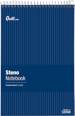 Quill Brand® Steno Pads, 6" x 9", Gregg Ruled, White, 80 Sheets/Pad, 12  Pads/Pack (SBNW) | Quill.com