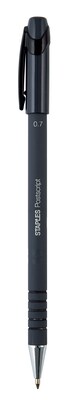 Staples® Postscript™ Ballpoint Stick Pens, Fine Point, 0.7mm, Black,  12/Pack (18274) | Quill.com