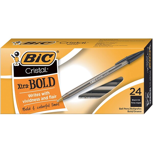 Save on BIC Cristal Ball Point Pens Xtra Smooth Medium Blue Ink Order  Online Delivery