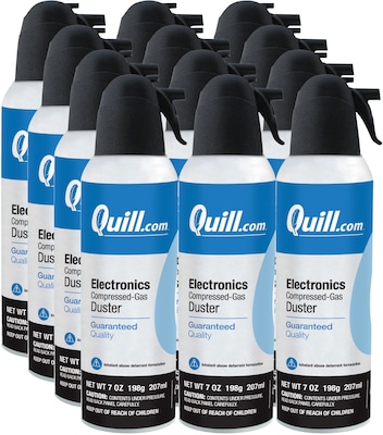 Quill Brand® Electronics Duster, 7 oz. Spray Can, 12/Pack (QL07ENFR-12)