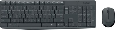 Logitech MK235 USB Wireless Optical Keyboard and Mouse Set, Black  (920-007897) | Quill.com