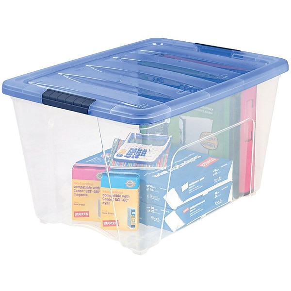 IRIS 54 Qt. Stack and Pull Storage Box in Clear 100245 - The Home