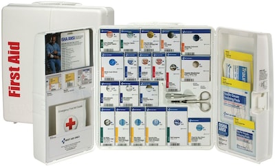 SmartCompliance Food Service Plastic First Aid Cabinet with Medication, ANSI Class A, 50 People, 289