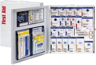SmartCompliance Food Service Metal First Aid Cabinet with Medication, ANSI Class A, 50 People, 289 P