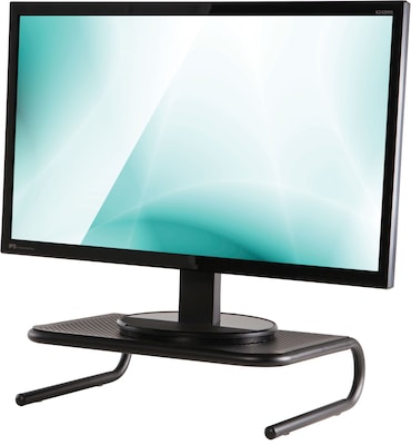 Staples® Metal Monitor Stand, Black, 4"H x 14"W x 11"D | Quill.com