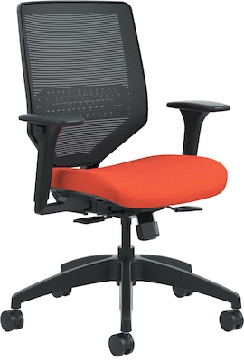 HON Solve Mesh Mid-Back Task Chair, Black/Bittersweet (HONSVM1ALC46TK)