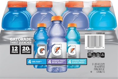 Gatorade Variety Pack of 20 oz Bottles, Pack of 12 (QUA13331)