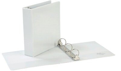 Quill Brand® 2 inch Round Ring, View Binder, White, 12/Pack (7222WE)