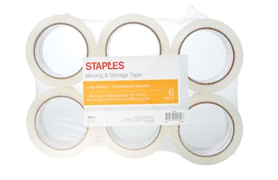 Moving and Storage Packing Tape, 1.88 x 54.6 Yds, Clear, 6/Pack (ST-A26-6CR)