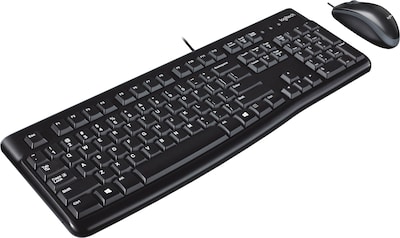 Logitech MK120 Optical Wired Keyboard and Mouse Combo, Black (920-002565) |  Quill.com