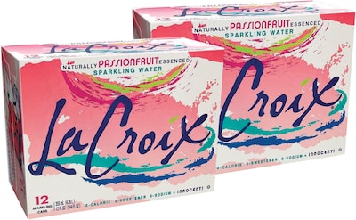 LaCroix Passion Fruit Sparkling Water, 12 oz., 24/Carton (NAV40105)