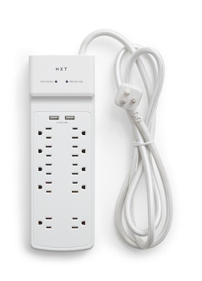 NXT Technologies™ 10-Outlet 2 USB Surge Protector, 6' Braided Cord, 3000  Joules (NX54318) | Quill.com