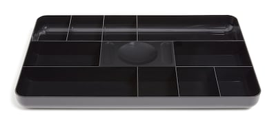 TRU RED™ 13-Compartment Plastic Drawer Organizer, Black (TR55350)