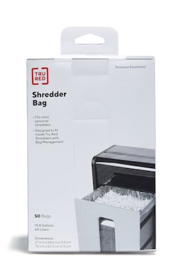 Staples Shredder Bags, 15.8 Gal., 50/Box (22403)