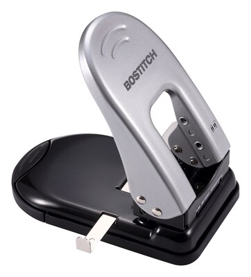 Bostitch EZ Squeeze™ Two-Hole Punch 40-Sheet, Black/Silver (2340)
