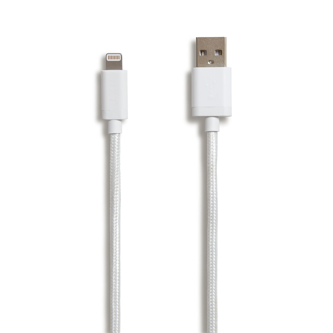 NXT Technologies™ 10 Ft. Braided Lightning to USB Cable, White (NX54351) |  Quill.com
