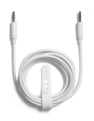 NXT Technologies™ 6 Ft. Braided Mini-phone Stereo 3.5mm Cable, White (NX54357)