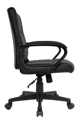 Quill Brand Tervina Luxura Mid Back Manager Chair Black 56904