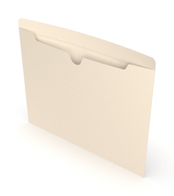 Staples® Reinforced File Jacket, Flat, Letter Size, Manila, 100/Box (TR293050)