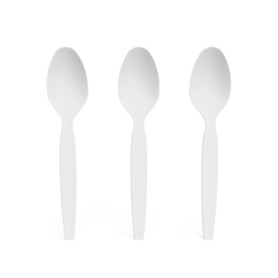 Perk™ Polystyrene Spoon, Heavy-Weight, White, 1000/Carton (PK56405CT)