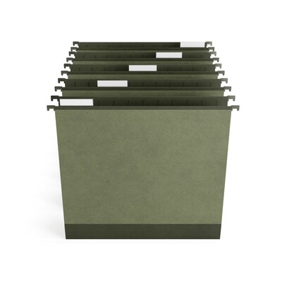 TRU RED™ Premium Hanging File Folder, 2 Expansion, 5-Tab, Letter Size, Standard Green, 10/Pack (TR4