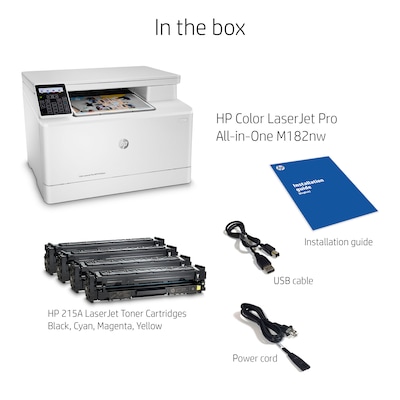 HP Color LaserJet Pro M182nw Printer Wireless All-in-One Laser (7KW55A) |  Quill.com