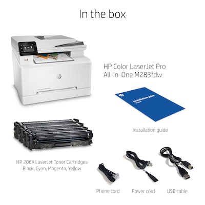 HP LaserJet Pro M283fdw Wireless Color All-In-One Laser Printer (7KW75A) |  Quill.com