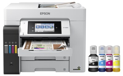 Epson EcoTank® Pro ET-5800 Wireless All-in-One Cartridge-Free SuperTank Office  Printer, prints up to | Quill.com