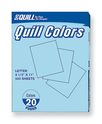 Quill Brand® Colored Paper; 8.5 X 11, Letter, Blue (720559) Read Details