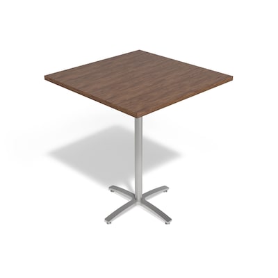 Union & Scale™ Multipurpose 36" Square Pinnacle Laminate Bistro Height Silver Base Table (54842)