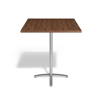 Union & Scale™ Multipurpose 36 Square Pinnacle Laminate Bistro Height Silver Base Table (54842)