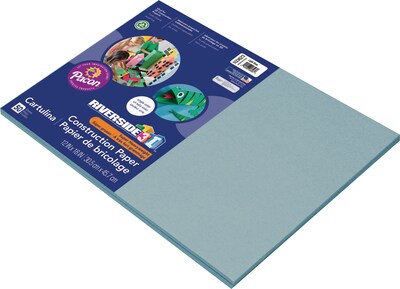 Riverside 3D 12 x 18 Construction Paper, Light Blue, 50 Sheets (P103623)