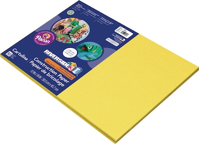 Pacon Construction Paper 12 x 18, Yellow, 50 Sheets