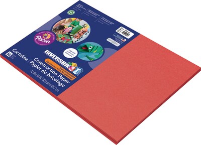 Riverside 3D 12 x 18 Construction Paper, Holiday Red, 50 Sheets (P103443)