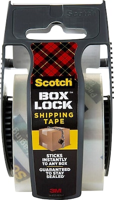 Scotch Box Lock 1.88 x 22.2 yds., Shipping Packaging Tape, 1 Roll/Pack (195)