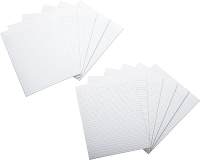 Quill Brand® Glue-Top Legal Pad, 8-1/2 x 11,  Wide Ruled, White, 50 Sheets/Pad, 72/Carton (RP811WC