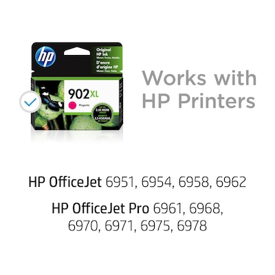 HP 902XL Magenta High Yield Ink Cartridge (T6M06AN#140), print up to 750 pages