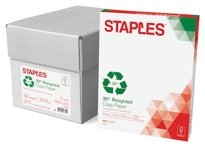 Staples Multipurpose Paper, 8 1/2 x 11, 3-Hole Punched, Ream : Office  Products 