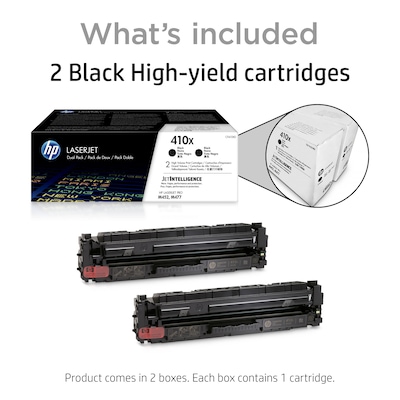 HP 410X (CF410XD) Toner Cartridges Black High Yield 2/Pack | Quill.com