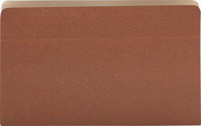 Quill Brand® Reinforced File Pocket, 3 1/2" Expansion, Legal Size, Brown, 25/Box (7Q1526)