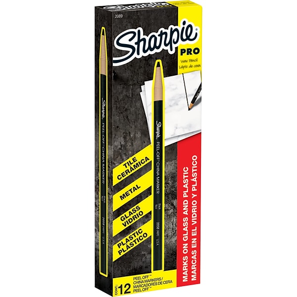 YELLOW CHINA markers peel-off grease pencils (12 count) $11.99