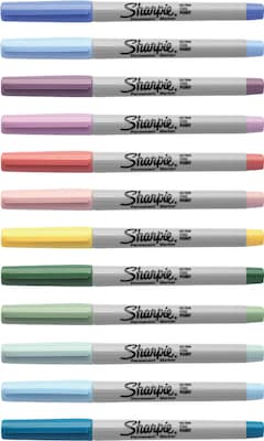 SHARPIE Fine Point Permanent Marker,Assorted Classic,12-Count