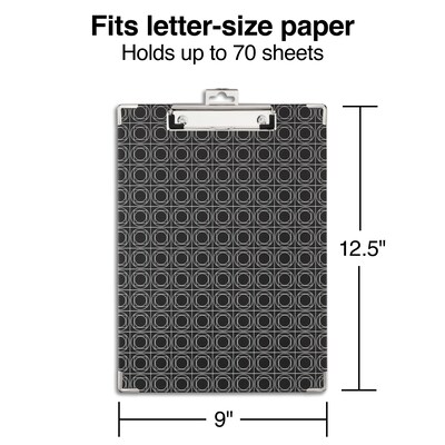 Staples® Sustainable Earth Hardboard Clipboard, Letter Size, 9" x 12 1/2", Black (51877)