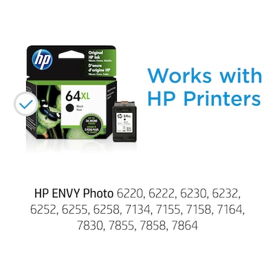 HP 64XL Black High Yield Ink Cartridge   (N9J92AN#140)