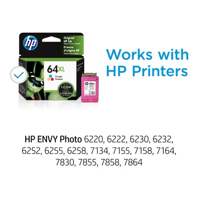 HP 64XL Tri-Color High Yield Ink Cartridge   (N9J91AN#140)