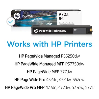 HP 972A Black Standard Yield Ink Cartridge (F6T80AN) | Quill.com