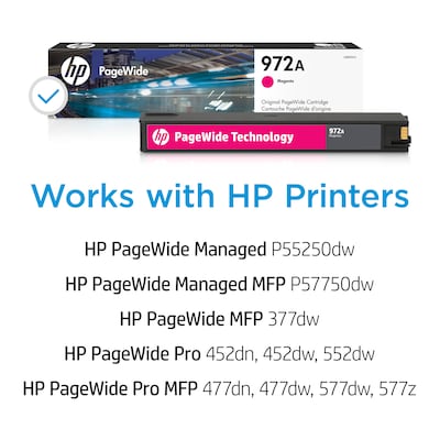 HP 972A Magenta Standard Yield Ink Cartridge (L0R89AN), print up to 3000 pages