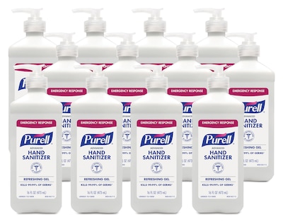 PURELL Advanced Instant Hand Sanitizer, 16 oz Pump Bottle, 12/Pack  (9636-12-P) | Quill.com